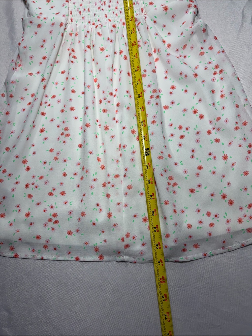 wild fable White Floral Slip Dress with Pink & Green Accents - Picture 9 of 9